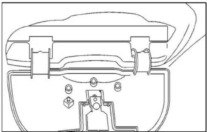 Technical line drawing of a mechanical assembly with no visible text or symbols