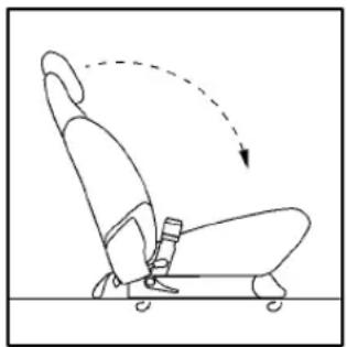 Line drawing of a person sitting in a chair with a curved arrow indicating motion (no text or symbols)
