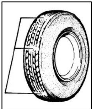 Technical line drawing of a tire with textured pattern (no text or symbols)
