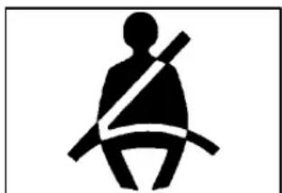 Silhouette of a person sitting with a crossbar and diagonal stripe, indicating no text or symbols