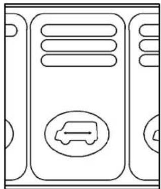 Line drawing of a server rack with a speech bubble icon (no text or symbols)