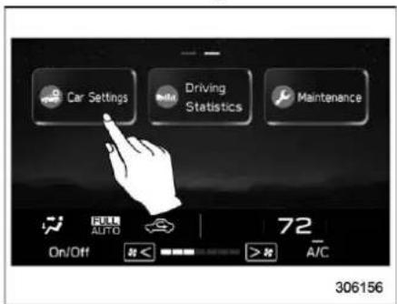 Car Settings Driving Statistics Maintenance 72_ On/Off A/C 306156