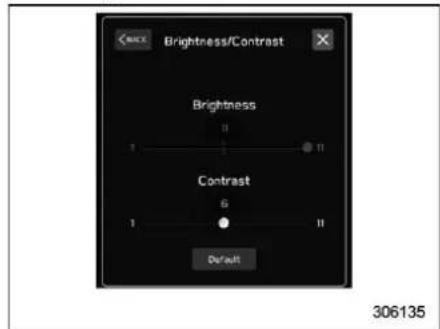 Brightness/Contrast Brightness 1 Contrast 6 1 Default 306135