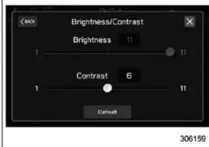 Brightness/Contrast Brightness 11 1 11 Contrast 6 1 11 Default 306159