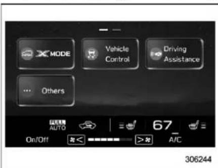 MODE Vehicle Control Driving Assistance Others AUTO 67_ On/Off A/C 306244