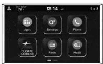 App Settings Phone Subaru STARLINK Radio Media