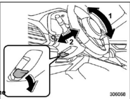 Diagram showing car interior valve adjustment with numbered arrows and a magnified inset of the valve mechanism