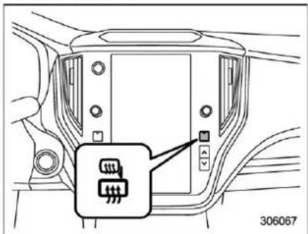 Technical diagram showing a device panel with labeled ports and an inset connector detail, likely from an automotive or electronics assembly.