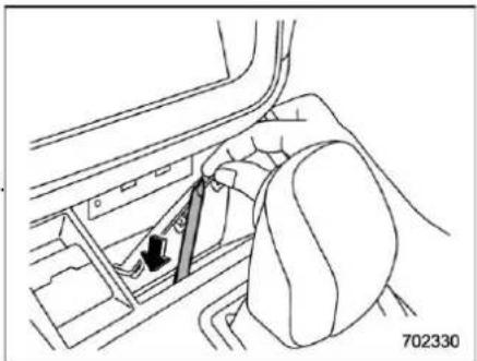 SUBARU Legacy (2003) - ▼ Shift lock release using the shift lock release portion - 3