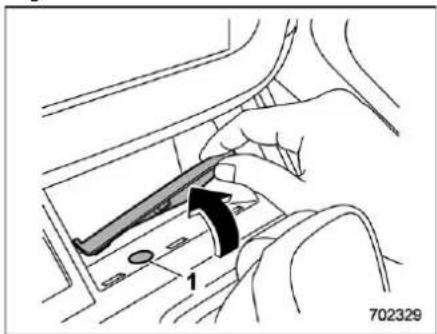 SUBARU Legacy (2003) - ▼ Shift lock release using the shift lock release portion - 1