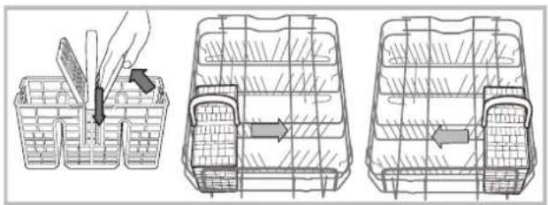 HOTPOINT LSTF 9H124 CL EU - Košík na příbory - 1