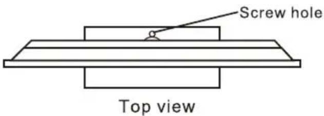 Screw hole Top view