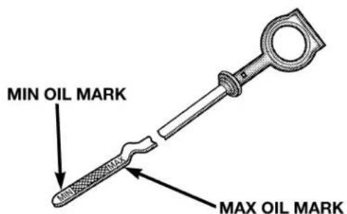 MIN OIL MARK MAX OIL MARK