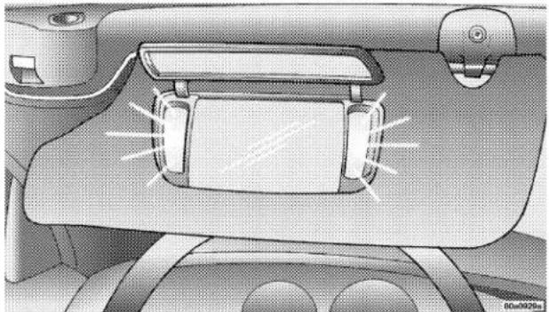 Chrysler Sebring Convertible (2006) - IlluminatedVanityMirrors - 1