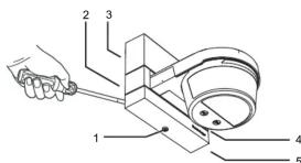 Technical diagram of a mechanical assembly with numbered components for identification