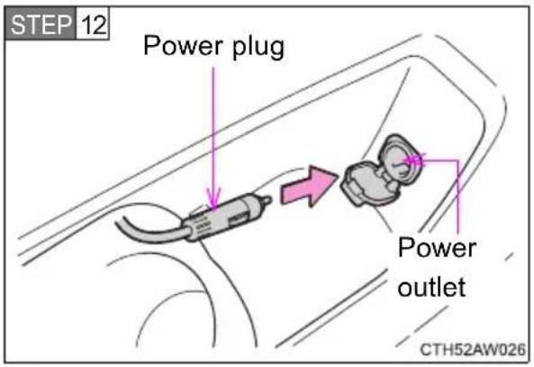 STEP 12 Power plug Power outlet CTH52AW026