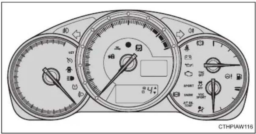 SET 4 TRC OFF SPORT OFF SNOW VSC SPORT AIR OIL TEMP CTHPIAW116