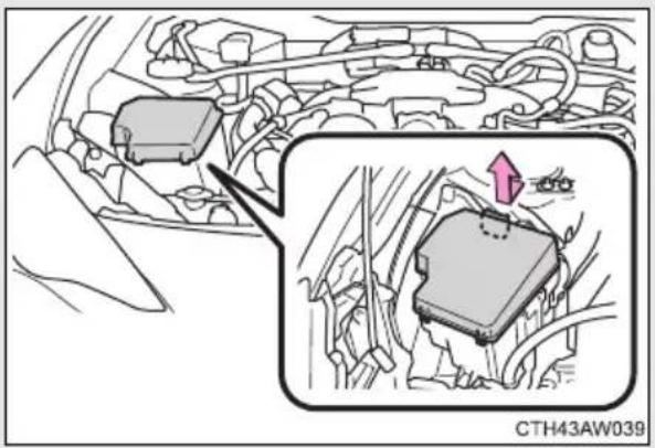 TOYOTA GT86 (2015) - STEP 2 Open the fuse box cover. - 1