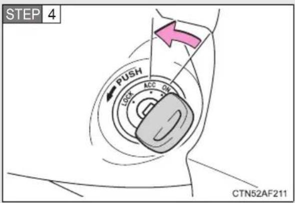 STEP 4 PUSH LOCK ACC ON CTN52AF211