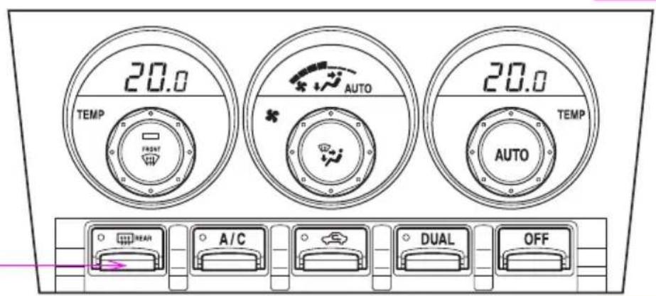 20.0 TEMP FRONT AUTO 20.0 TEMP AUTO A/C DUAL OFF