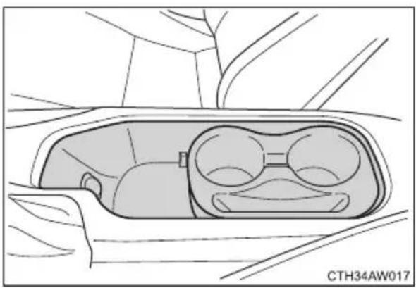TOYOTA GT86 (2015) - Cup holders (if equipped)/console tray - 1