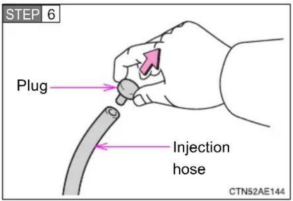 STEP 6 Plug Injection hose CTN52AE144