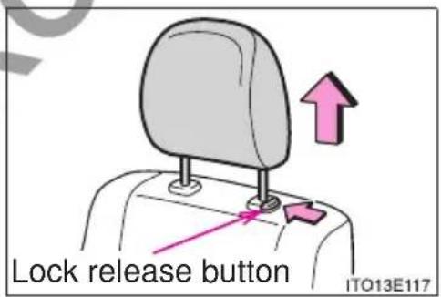 Lock release button ITO13E117