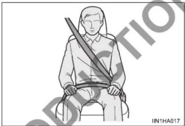 TOYOTA HiAce (2014) - Correct use of the seat belts - 1