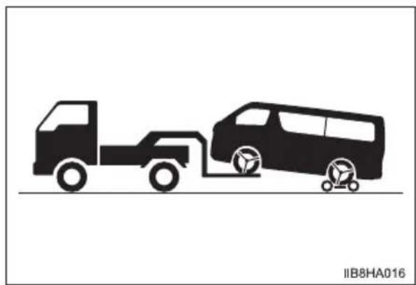 TOYOTA HiAce (2014) - Towing with a wheel-lift type truck - 1