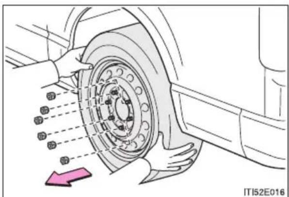 TOYOTA HiAce (2014) - Replacing a flat tire - 9