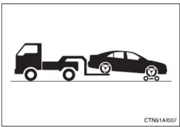 TOYOTA Camry Hybrid (2010) - Towing with a wheel-lift type truck from the rear - 1