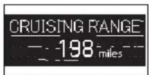 CRUISING RANGE 198 miles