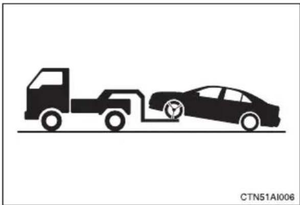 TOYOTA Camry Hybrid (2010) - Towing with a wheel-lift type truck from the front - 1