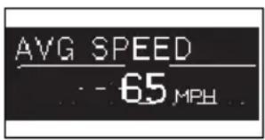 AVG SPEED - 65 MPH
