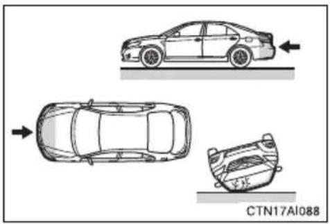 TOYOTA Camry Hybrid (2010) - ■Types of collisions that may not deploy the SRS airbag (side airbags and curtain shield airbags) - 2