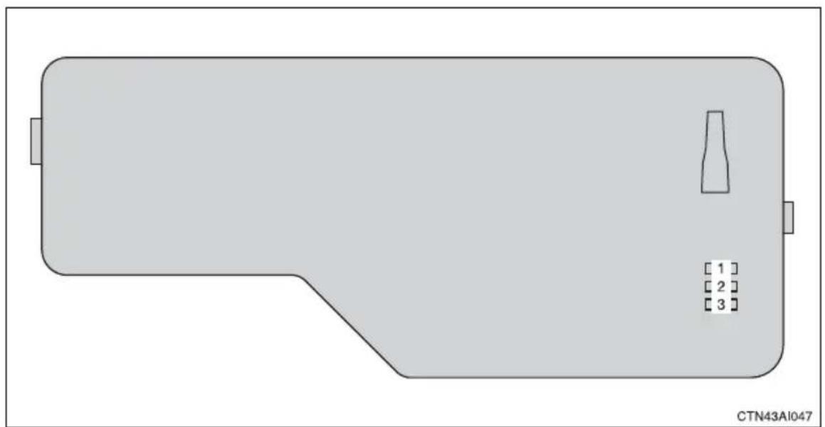 TOYOTA Camry Hybrid (2010) - Fuse layout and amperage ratings - 1