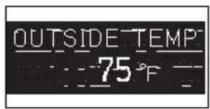 OUTSIDE TEMP 75°F