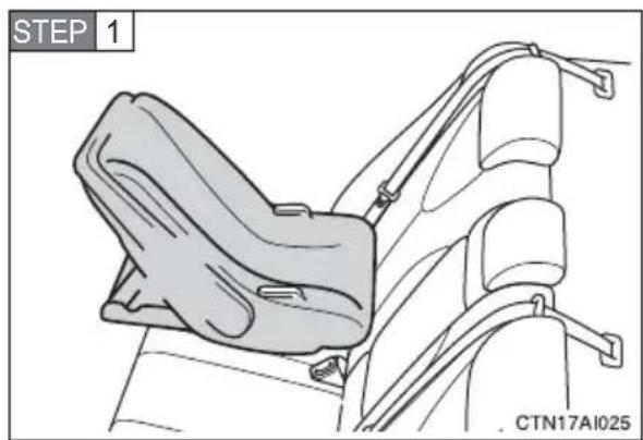 TOYOTA Camry Hybrid (2010) - ■ Rear facing — Infant seat/convertible seat - 1
