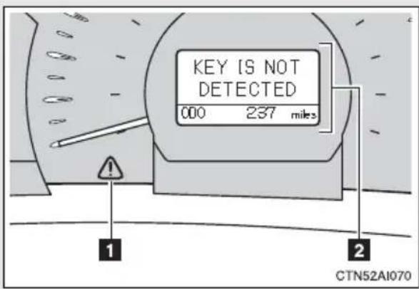 KEY IS NOT DETECTED 000 237 miles 1 2 CTN52AI070