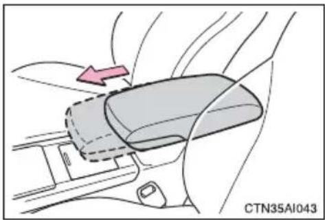TOYOTA Camry Hybrid (2010) - When using the console box lid as an armrest (if equipped) - 1