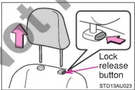 Lock release button STO13AU023