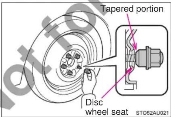 Tapered portion Disc wheel seat STO52AU021