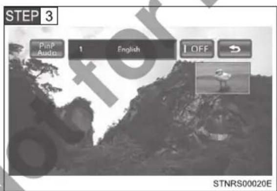 STEP 3 PinP Audio 1 English I OFF STNRS00020E