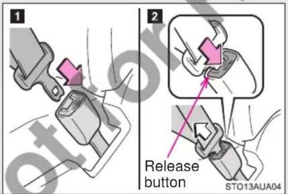 1 2 Release button STO13AUA04