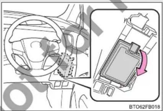 TOYOTA Previa (2016) - Under the instrument panel (type D fuse box) - 1