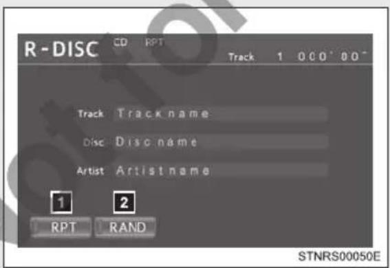 R - DISC CD RPT Track 1 000° 00° Track Track name Disc Disc name Artist Artist name 1 2 RPT RAND STNRS00050E