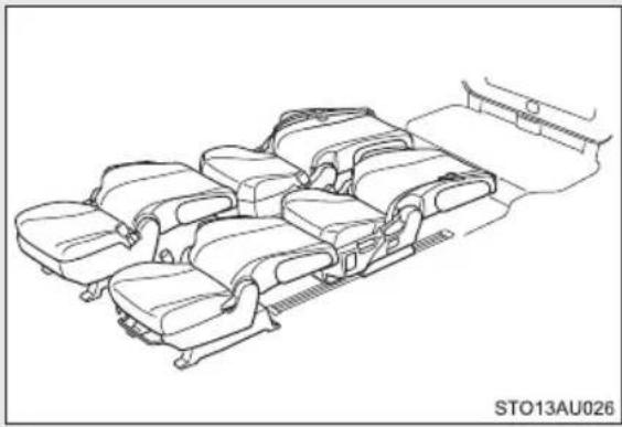 TOYOTA Previa (2016) - Flattening the seats - 1