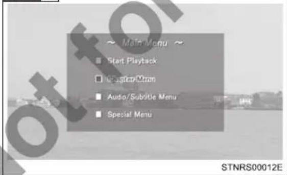 ~ Main Menu ~ ■ Start Playback □ Audio/Subtitle Menu ■ Special Menu STNRS00012E
