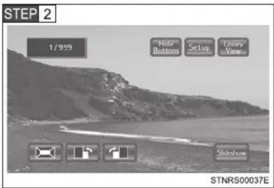 STEP 2 1/999 Hide Buttons Setup Entry View Slideshow STNRS00037E