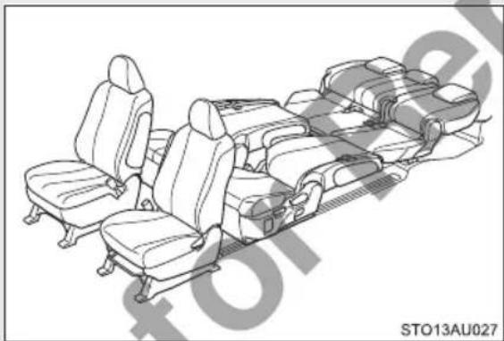 TOYOTA Previa (2016) - Flattening the seats - 2